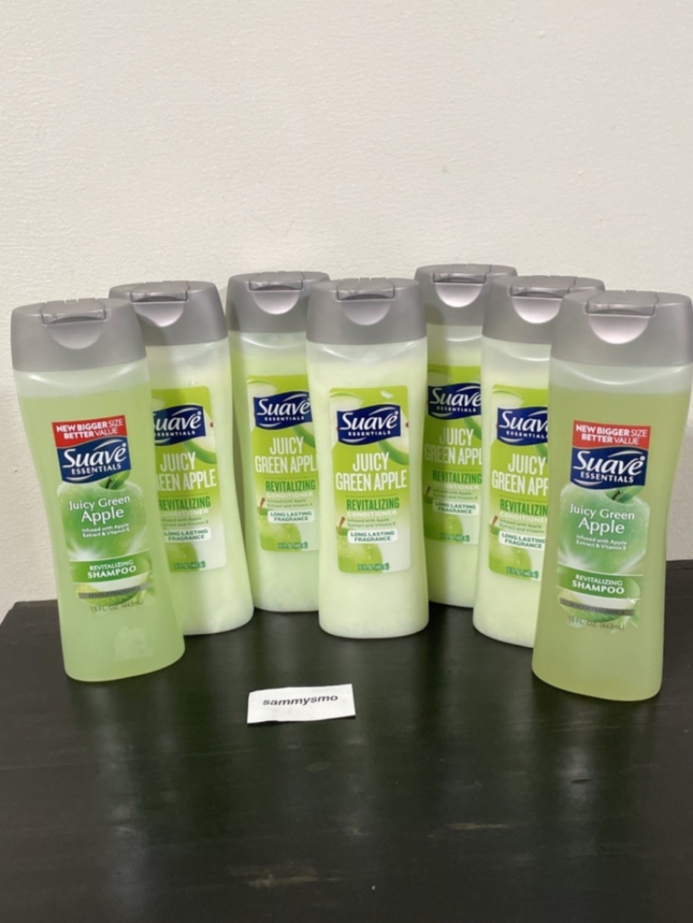Suave Juicy Green Apple Revitalizing Shampoo & Conditioner 15 fl.oz x7